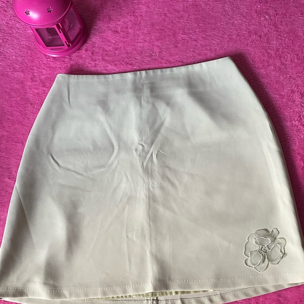 Pierre Cardin Cream Mini Skirt